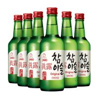 真露竹炭酒（红盖）烧酒韩国进口清酒360ml*20/箱 