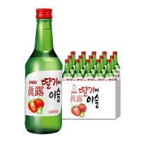 【箱】真露草莓味利口酒韩国烧酒配制酒360ml*20/箱 